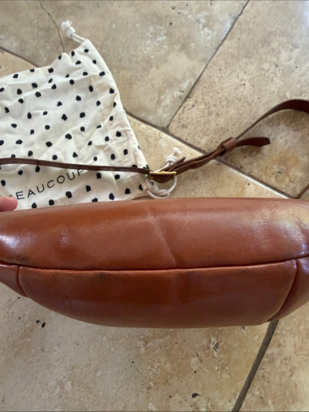 Clare V Grande Fanny Leather Belt Bag Rustic Miel - Picture 9 of 12